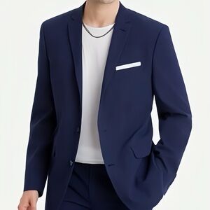 Zara Men Dark Blue Casual Blazer Jacket Classic Slim Fit| Sz 38